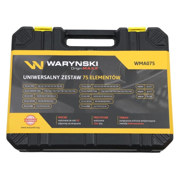 Zestaw bitów, 75mm torx hex spline ribe WMA075 | Exvi
