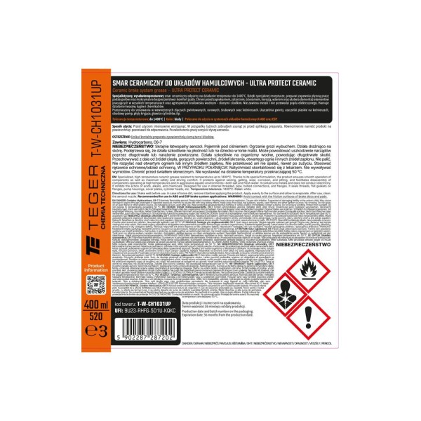 Smar ceramiczny do układów hamulcowych CH1031UP | Exvi