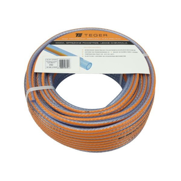 Wąż techniczny zbrojony FLEX-PRO PVC FL-PVC-DN06X2 | Exvi