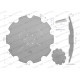 Talerz uzębiony Z-10 fi 620mm, mocowanie 6 76208360 | Exvi
