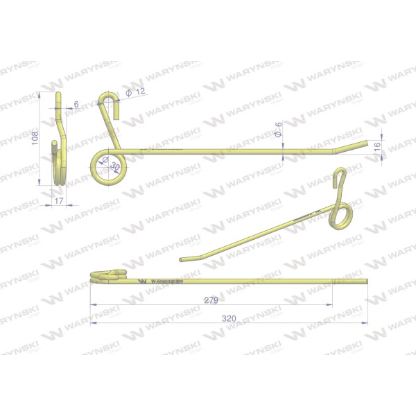 Palec sprężysty motowideł skrzydła 5060030300 | Exvi