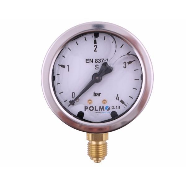 Manometr glicerynowy M63 0-4 bar dolne MGH63KG14D4P | Exvi