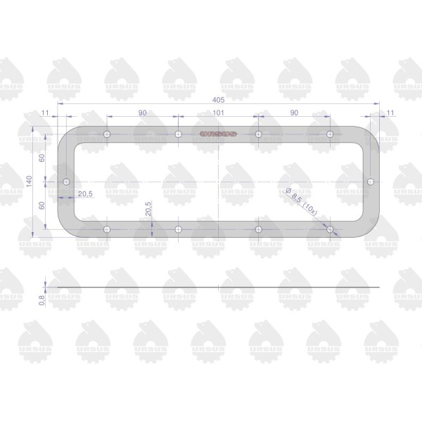 Uszczelka dolna zwolnicy krążelit 0.8mm 50/42-812/0 | Exvi