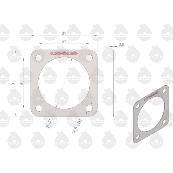 Uszczelka termostatu krążelit 0.8mm 70/01-130/3 | Exvi