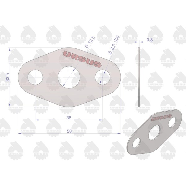 Uszczelka zasilania turbo krążelit 0.5mm 79/01-156/8 | Exvi
