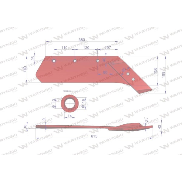 Eurolemiesz prawy 16" z dłutem zastosowanie 063015K | Exvi