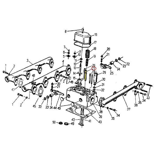 Prowadnica zaworu wydechowego C-360 50505300 | Exvi