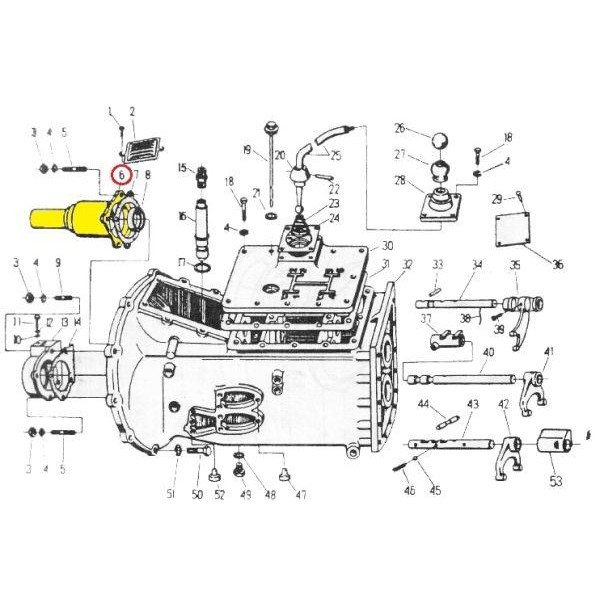 Pokrywa łożyska wałka napędowego C-330 50011030 | Exvi