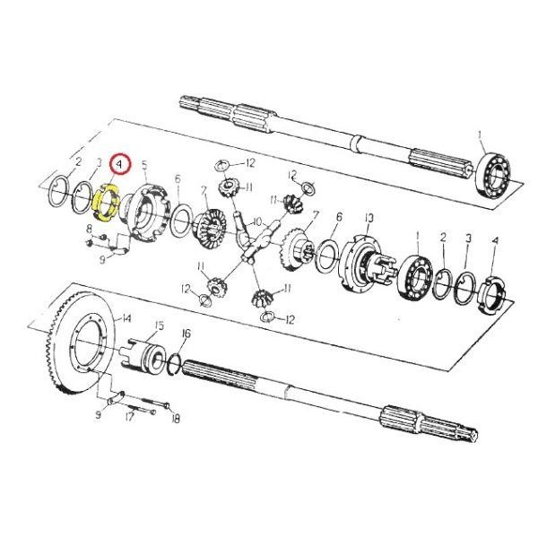 Nakrętka łożyska mechanizmu różnicowego 50013640 | Exvi