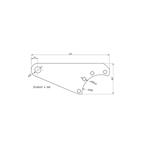 Płyta ( blacha ) łąńcucha bocznego C-360 50450090 | Exvi