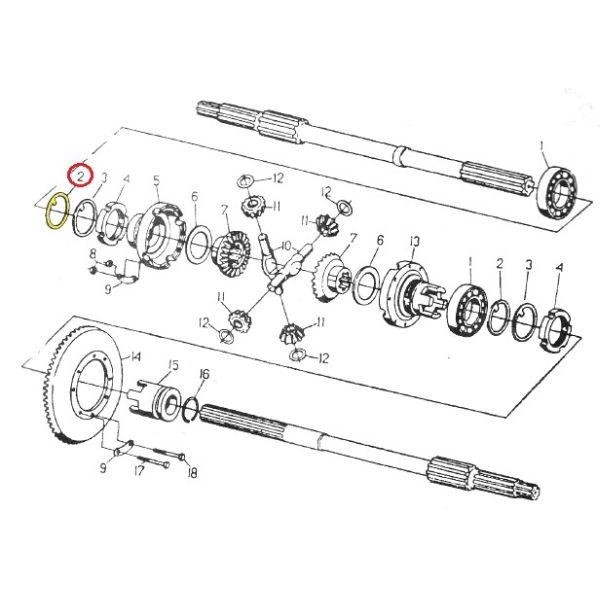 Podkładka mechanizmu różnicowego C-330 50013720 | Exvi