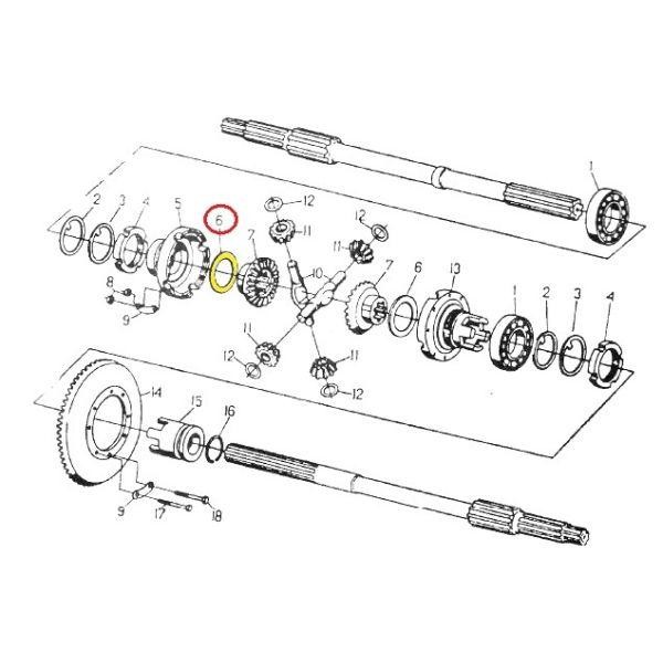 Podkładka cierna koronki mechanizmu 50013140 | Exvi
