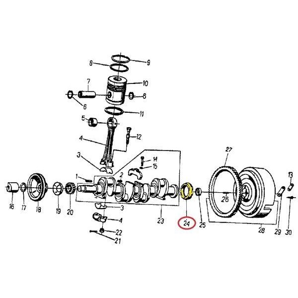 Odrzutnik tylny oleju C-360 46503140 | Exvi