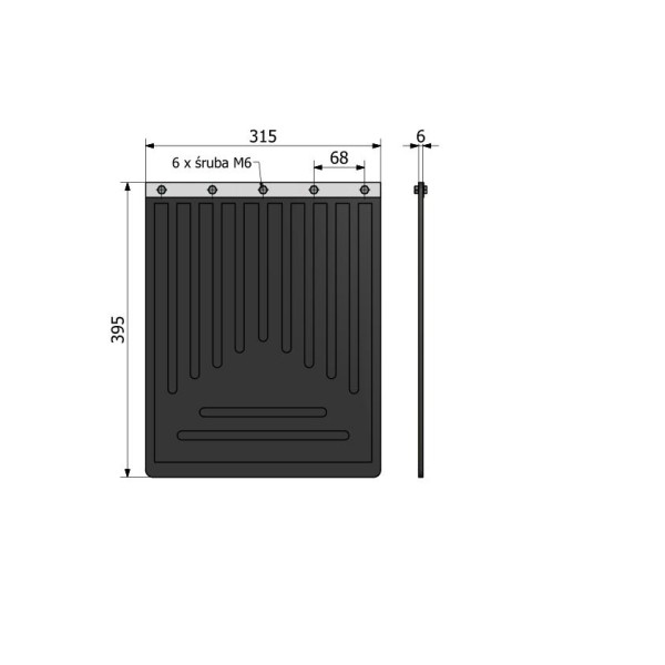 Chlapacz, osłona przeciwbłotna tylna C-330 50970040 | Exvi