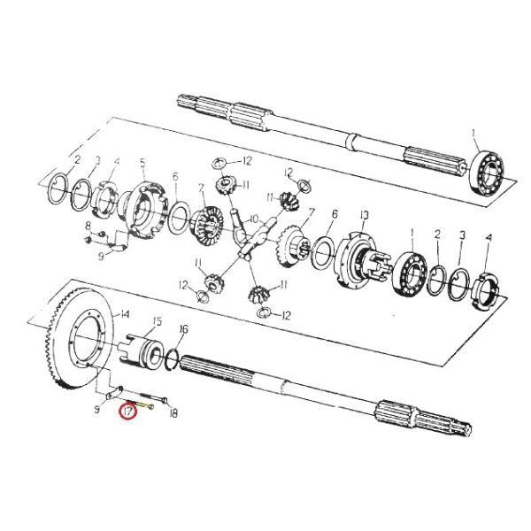 Śruba mechanizmu różnicowego pasowana kl. 50013420 | Exvi