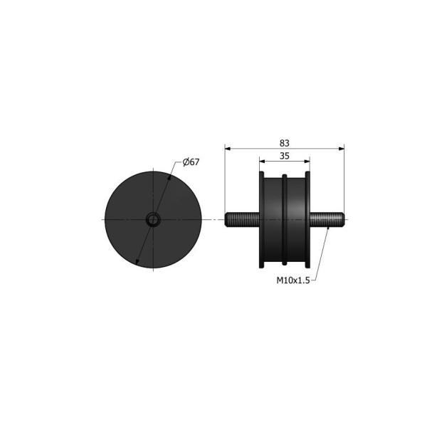 Łącznik gumowa zbiornika paliwa C-385 80311380 | Exvi