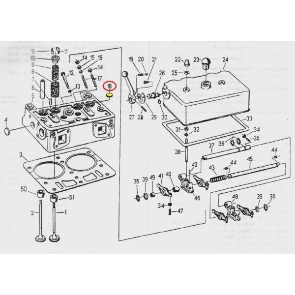 Zaślepka głowicy do silnika C-330 50101490 | Exvi
