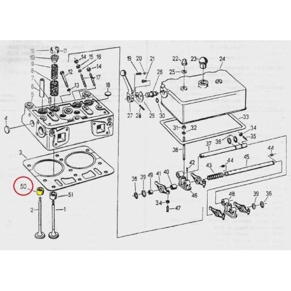 Gniazdo zaworu wydechowego C-330 50106310 | Exvi