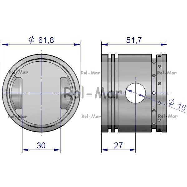 Tłok sprężarki fi 62 C-360 83041491 | Exvi