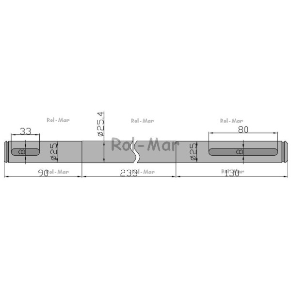 Wałek ułożyskowania Kosiarka rotacyjna 5036010611 | Exvi