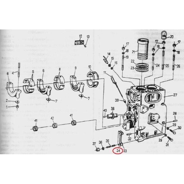 Podkładka dystansowa bloku cylindra C-330 50101760 | Exvi