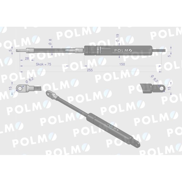 Siłownik szyby przedniej Szyberdachu L 1427157M90P | Exvi