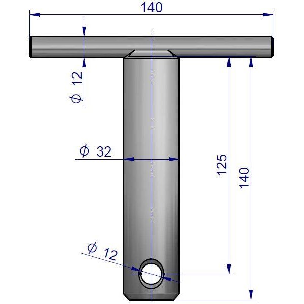 Sworzeń widłaka zaczepu polowego C-360 46664030 | Exvi