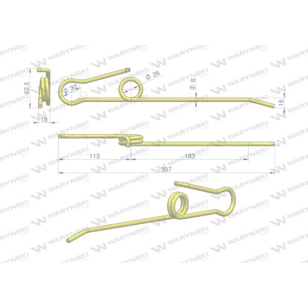 Palec sprężysty motowideł skrzydła 5060030310 | Exvi