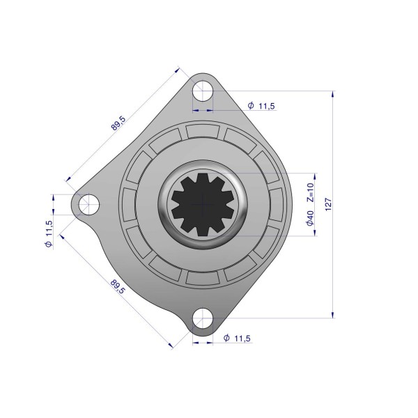 Rozrusznik z reduktorem MF4 Import 7017954M1/I | Exvi
