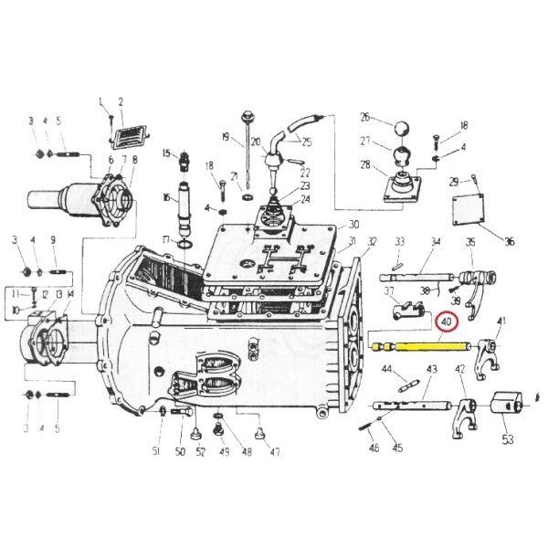 Wodzik widełek reduktora C-330 50011381 | Exvi