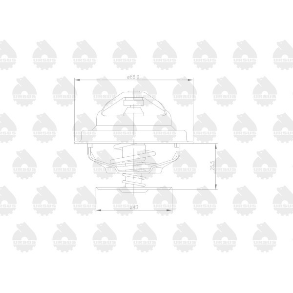 Termostat C-385 6-cylindrowy ORYGINAŁ 89/00-590/4 | Exvi