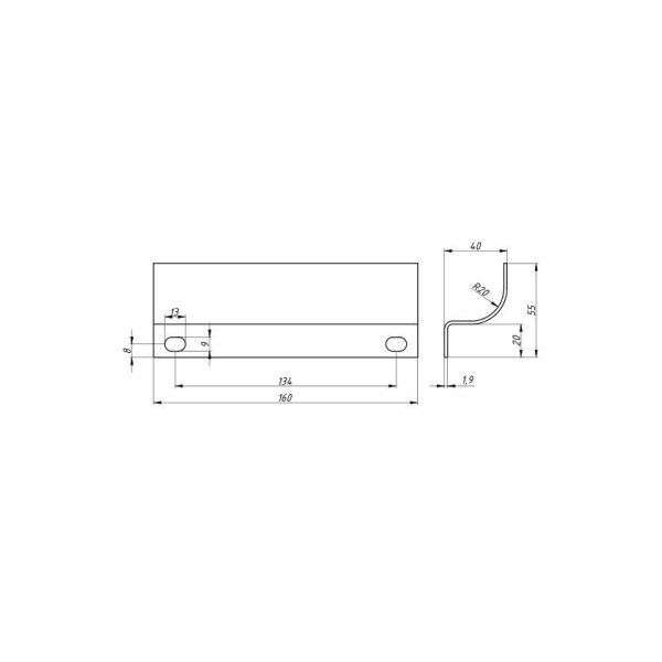 Łopatka tarczy RNP 160mm 2019050040 | Exvi