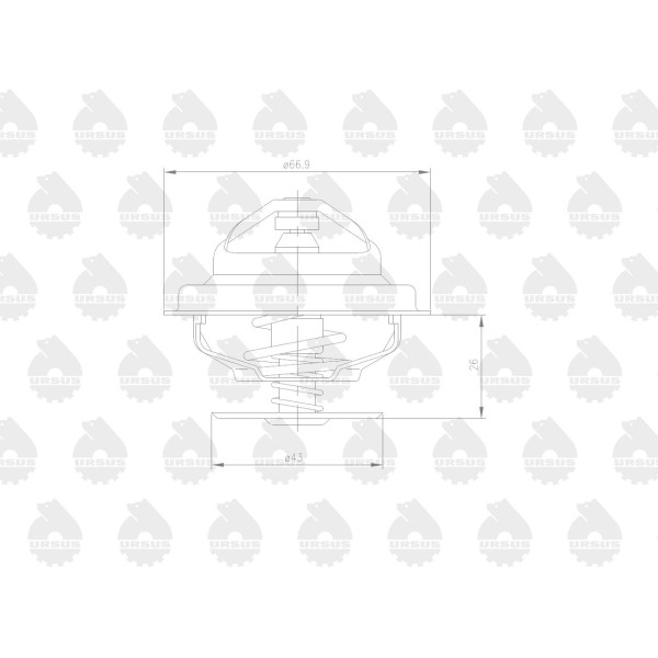 Termostat Forterra Zetor 70011316 78/00-507/7 | Exvi