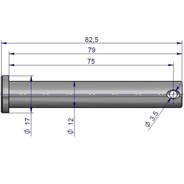 SWORZEŃ 12H8X85/75 zabezpieczenie sworznia 54660127 | Exvi