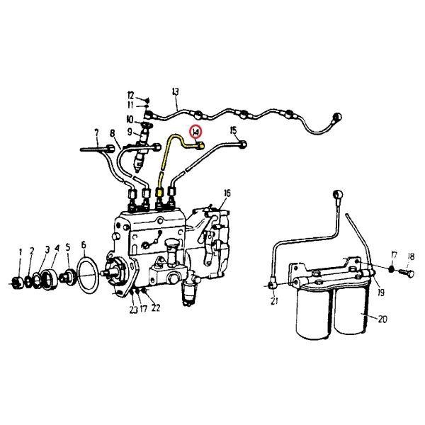 Przewód III cylindra. C-360 46408690 | Exvi