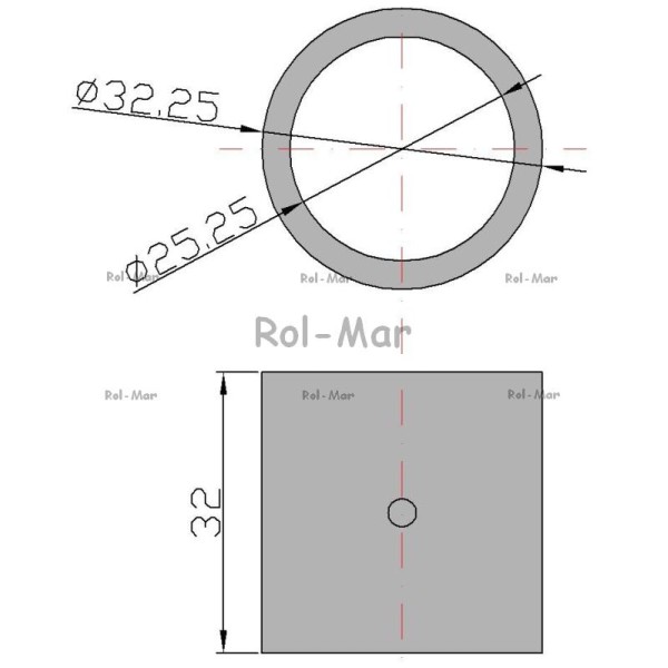 Tuleja korbowodu mała mosiężna 32x25x32 2208040030 | Exvi