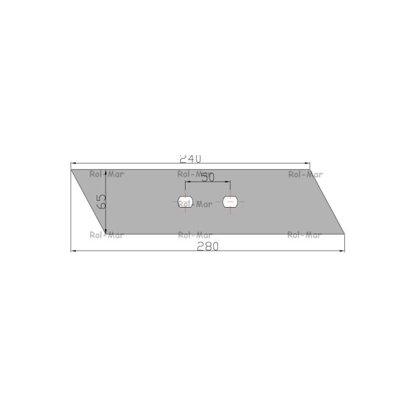 Dłuto, nakładka lemiesza obracalna lewa RM-801102 | Exvi
