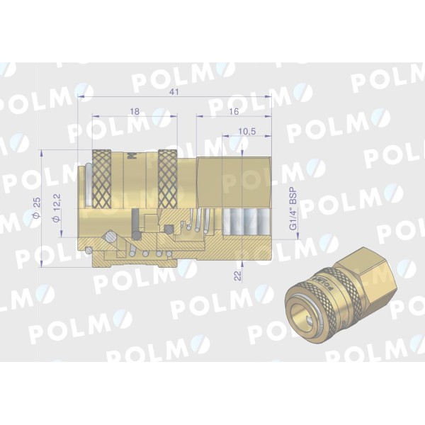 Szybkozłącze pneumatyczne P26 NW7.2 P26GNR14GWP | Exvi