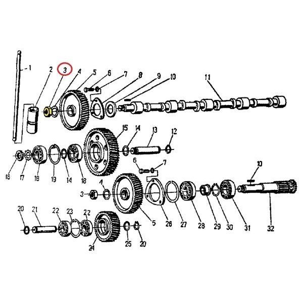 Nakrętka M18x1.5 niska wałka rozrządu C-360 54230620 | Exvi