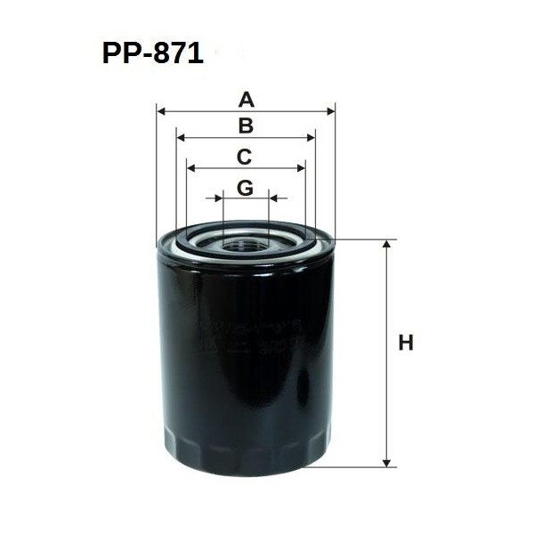 Filtr oleju PP-8.7.1 Sędziszów PP-871 | Exvi