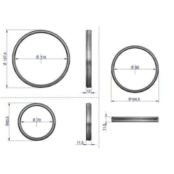 Komplet uszczelniaczy cylindra D47 Sanok F-308 | Exvi