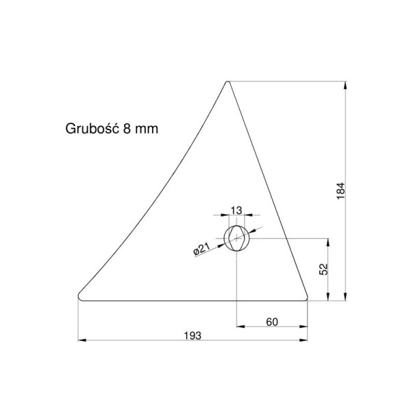 Pierś odkładni lewa jednootworowa RM-063250 | Exvi