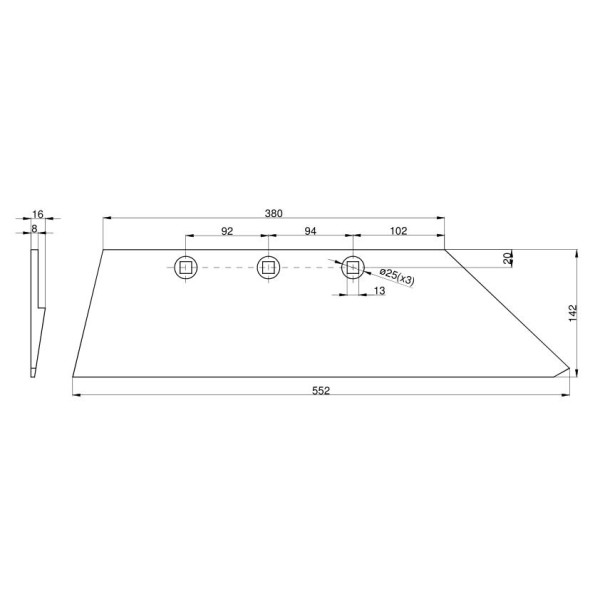 Lemiesz B-200 trapez Pług Fortschritt 1023020029 | Exvi