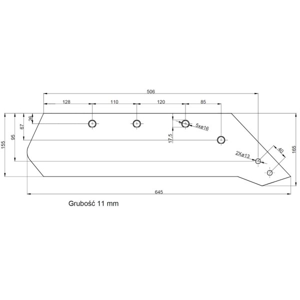 Eurolemiesz prawy 18"Kverneland Vulcan RM-073006 | Exvi