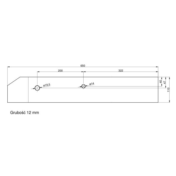 Płoza długa prawa Kverneland Vulcan RM-063603 | Exvi