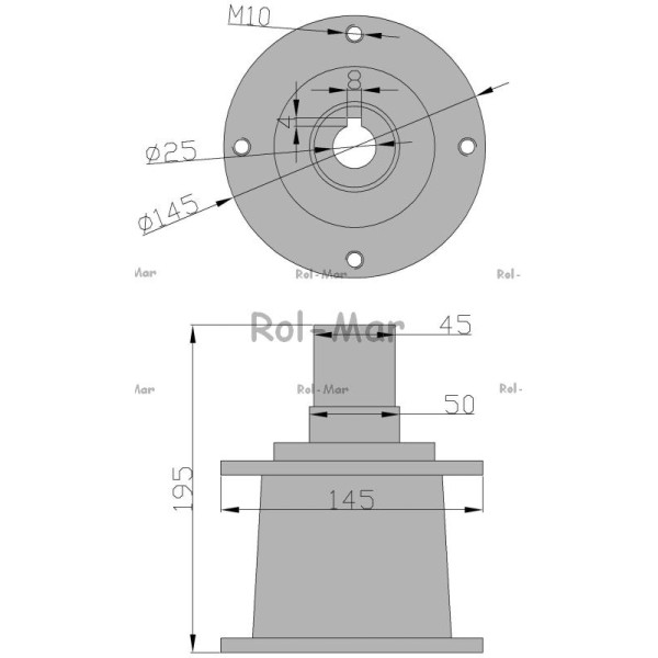 Piasta talerza roboczego Kosiarka 5036010790S | Exvi