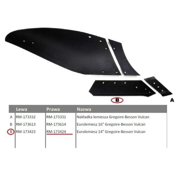 Eurolemiesz prawy 14" Gregoire-Besson RM-173424 | Exvi