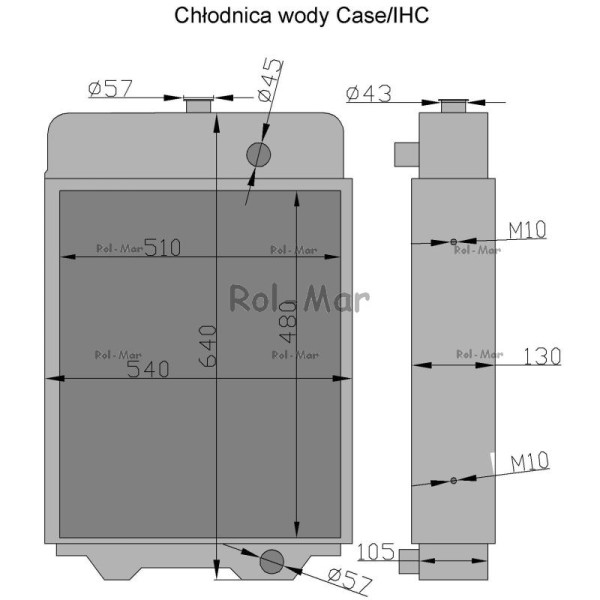 Chłodnica wody Case/IHC 104753A1 | Exvi