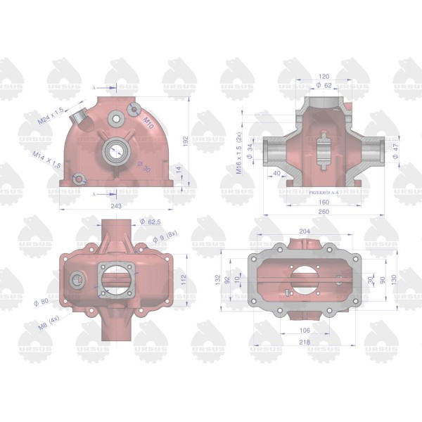 Obudowa mechanizmu kierowniczego C-330 42/28-001/2 | Exvi