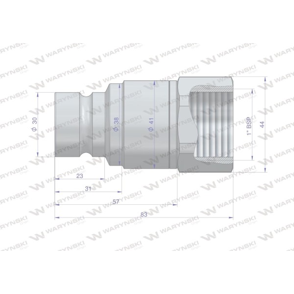 Szybkozłącze hydrauliczne suchoodcinające WIFR34SW1 | Exvi